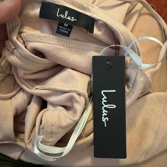 Lulus Women's Always Worth It Dusty Pink Strappy Bodycon Semi Formal Dress Sz 4 - Picture 6 of 8